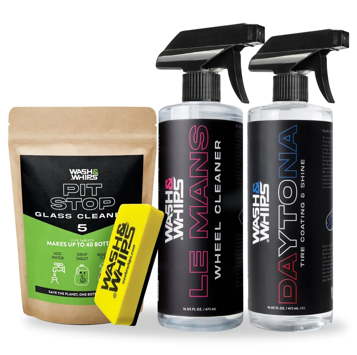 Wash&Whips Wheel & Tire Wash & Shine Kit - $48 Value 1
