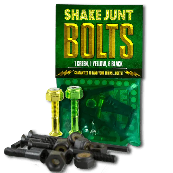 Shake Junt Bolt Kit – 1 Green, 1 Yellow, 6 Black, 1-Inch Allen Head
