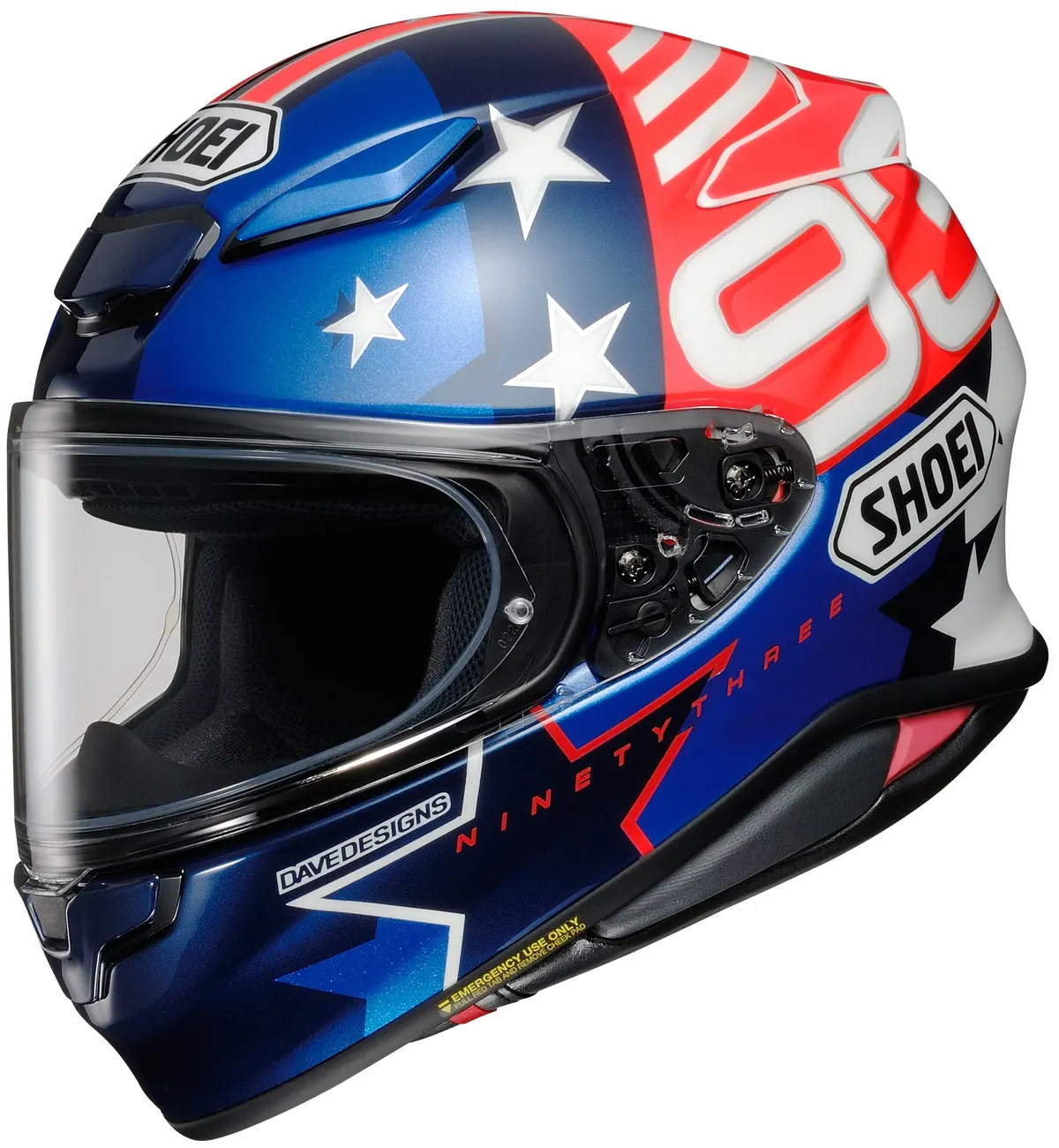 Shoei Rf-1400 Marc Márquez American Spirit Full-Face Motorcycle Helmet 1