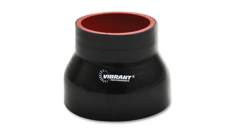 Vibrant 4-Ply Reducer Coupler – 4.0In To 3.75In Id, 3In Length, Black Reinforced Sleeve 1