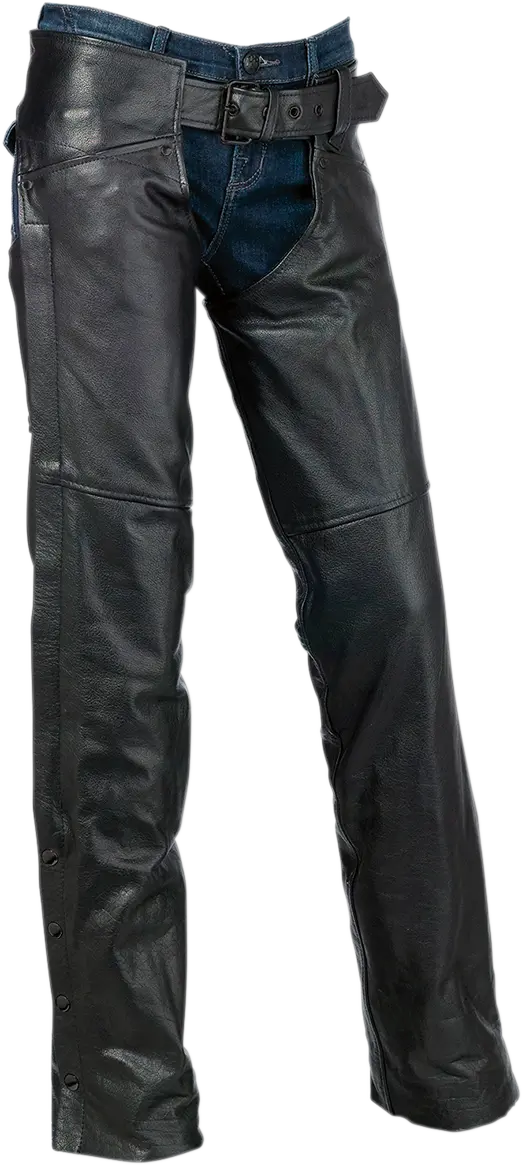 Z1R Women’S Sabot Riding Chaps – Black Leather, Extra-Small (Model 2815-0095) 1