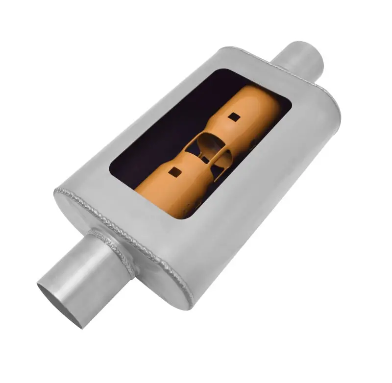 Gibson Mwa Superflow Stainless Steel Oval Muffler – 4″X9″X14″, 2.25″ Inlet/Outlet 1