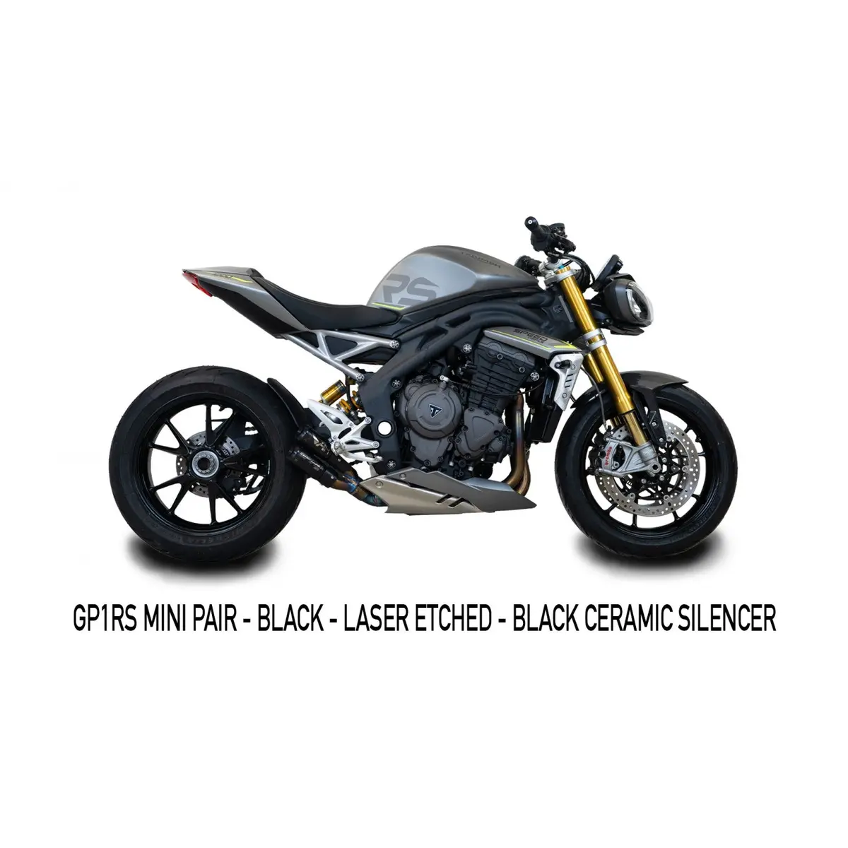 Austin Racing Cat-Delete Race Exhaust System With Gp1Rs Slip-Ons For 2021+ Triumph Speed Triple 1200 Rr And Rs 1