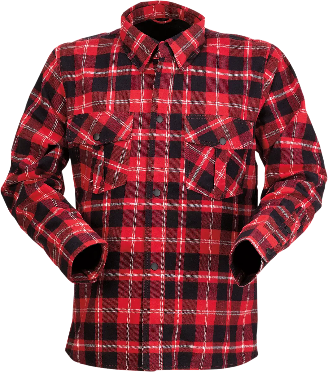 Z1R Duke Plaid Flannel Shirt In Red/Black – Size 4Xl (Style 3040–3055) 1