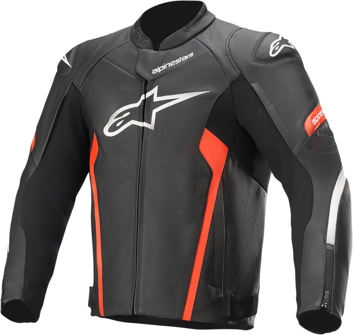 Alpinestars Faster V2 Leather Motorcycle Jacket – Black/Red, Size Us 46 / Eu 56 (Model 3103521-1030-56) 1