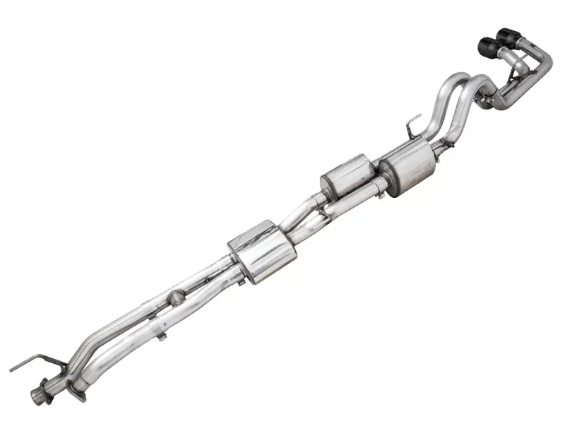 Awe Cat-Back Exhaust System For 2016–2022 Toyota Tacoma – Features Bashguard & Dual Diamond Black Tips 1