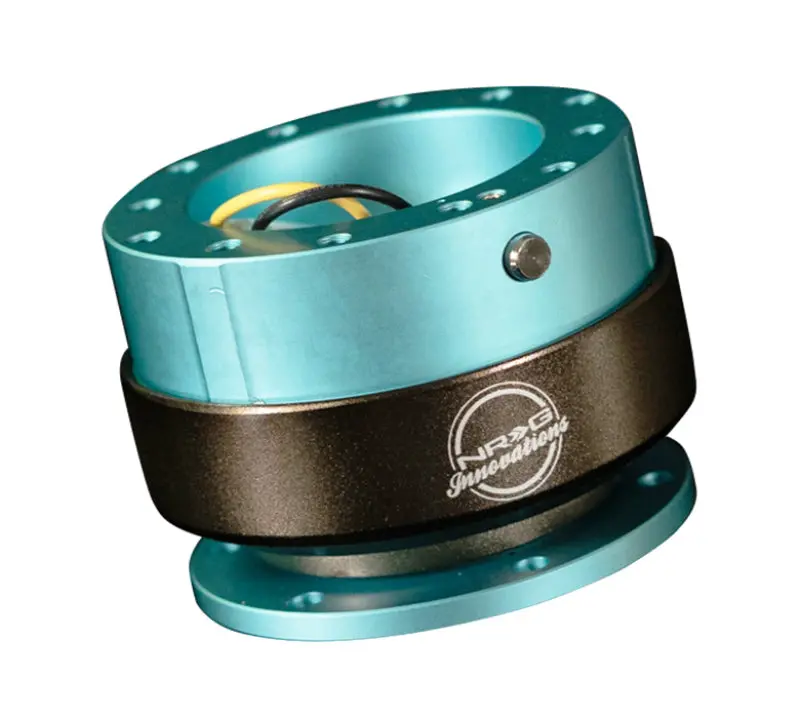 Nrg Quick Release Steering Wheel Hub – Gen 2.0, Mint-Finished Body With Titanium Chrome Ring 1