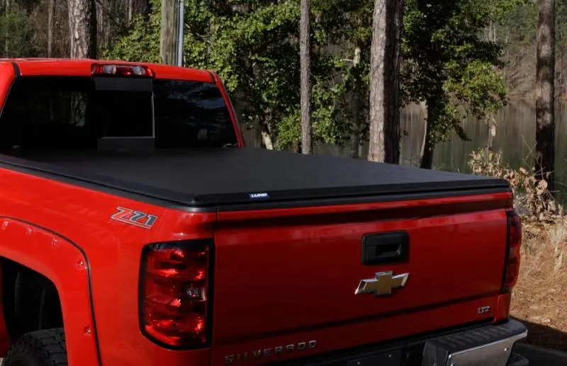 Lund Hard-Folding Tonneau Cover – Black, For 1993–2011 Ford Ranger Styleside With 6-Foot Bed 1