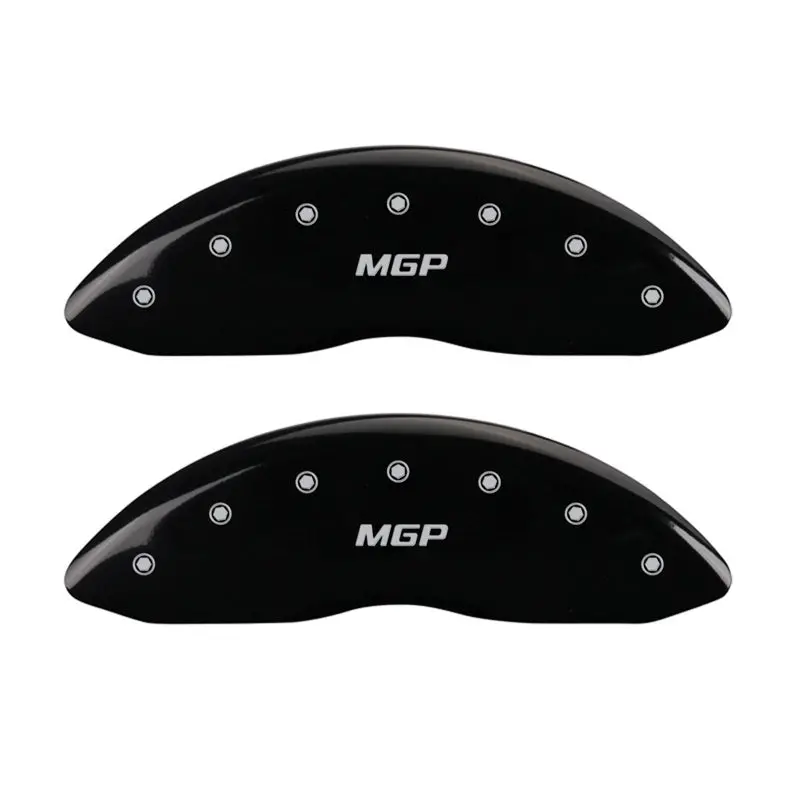 Mgp Engraved Front Caliper Covers – Matte Black Finish With Silver Accents 1