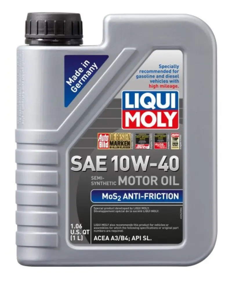 Liqui Moly Mos2 Anti-Friction Engine Oil 10W-40 – 1-Liter Bottle 1
