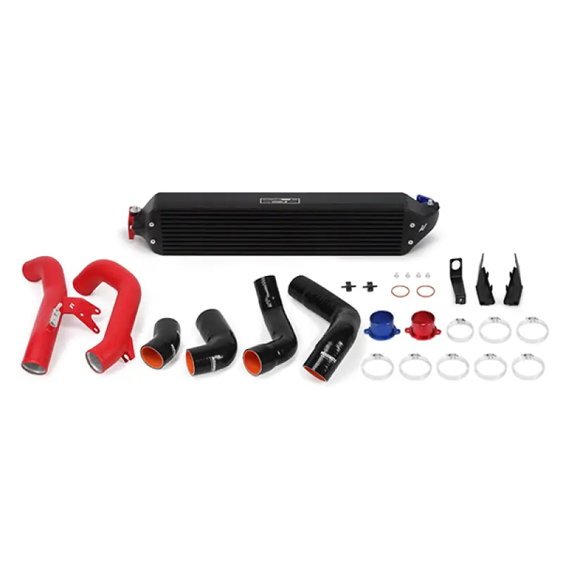 Mishimoto Black Intercooler Kit With Red Pipes For 2016+ Honda Civic 1.5T And 2017+ Civic Si 1