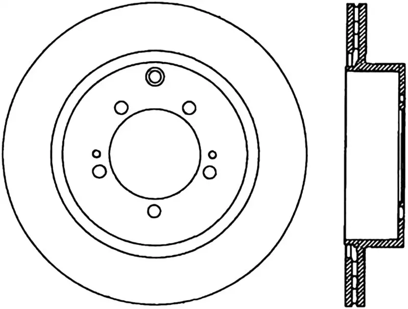 Stoptech Power Slot Cryo-Treated Slotted Rear Rotor For 2008–2009 Mitsubishi Lancer Evolution X 1