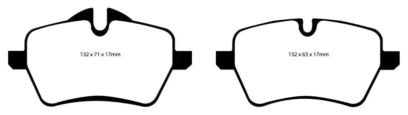 Ebc Yellowstuff Front Brake Pads – For 2007–2014 Mini Cooper S Hardtop (1.6L Turbo) 1
