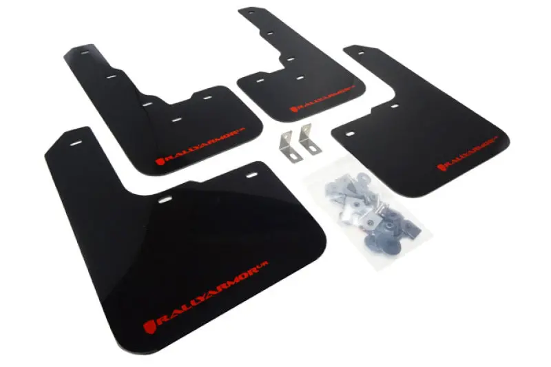 Rally Armor Ur-Series Black Mud Flaps With Red Logo For 2013–2016 Dodge Dart 1