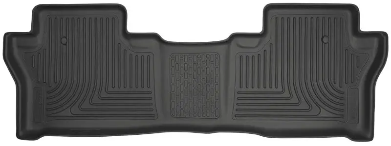 Husky Liners Weatherbeater Floor Mats For 2016 Honda Pilot – 2Nd Row, Black Heavy-Duty Protection 1