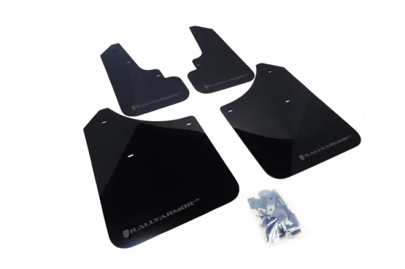 Rally Armor Ur Mud Flaps For 2003–2008 Subaru Forester – Black With Grey Logo 1