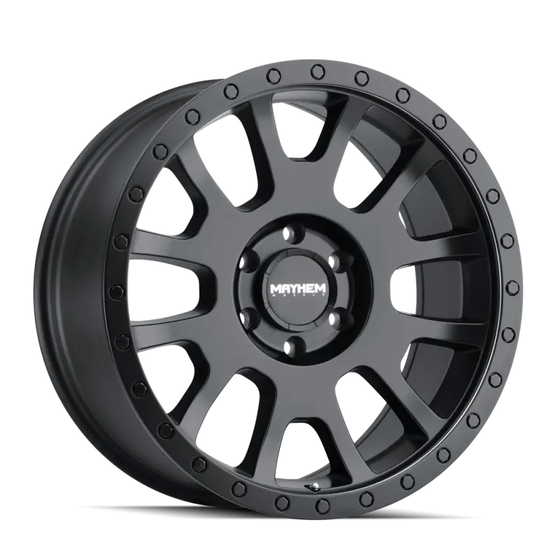 Mayhem Scout Matte Black Alloy Wheel – 17X8.5 Inches, 8X170 Bolt Pattern, 0Mm Offset, 130.8Mm Hub Bore 1