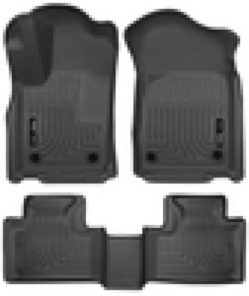 Husky Liners Weatherbeater Floor Mats – Front And Second-Row, Black, For 2016 Dodge Durango & Jeep Grand Cherokee 1