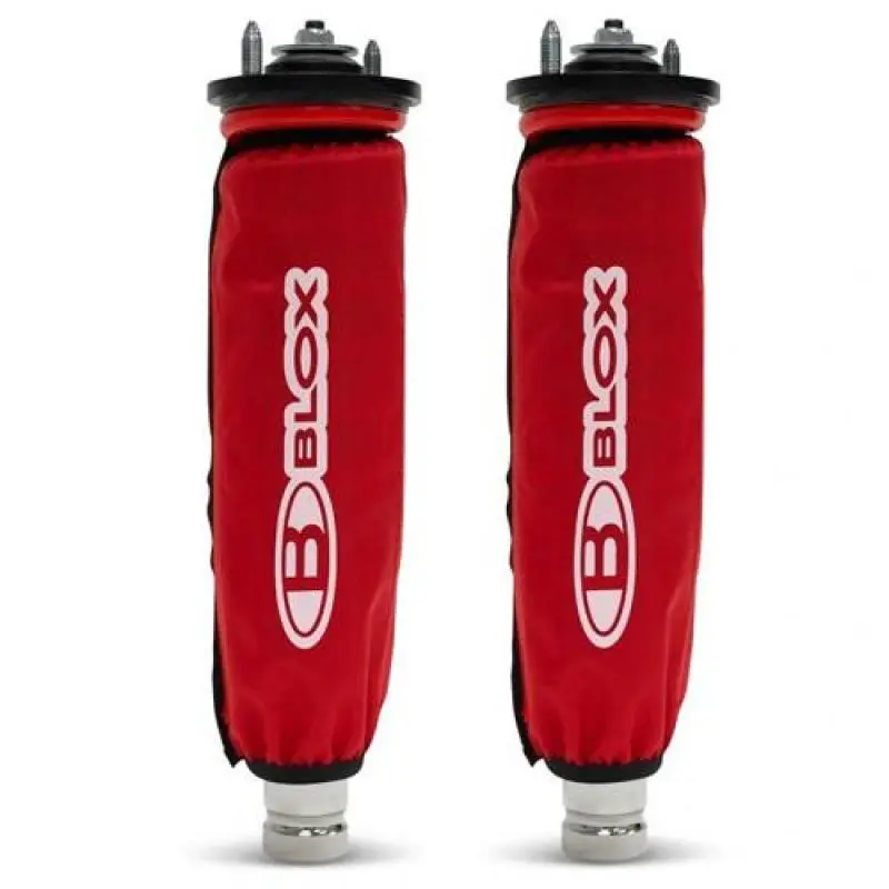 Blox Racing Coilover Spring Covers – Red Anodized Pair, Universal Fit For Adjustable Suspension Systems 1
