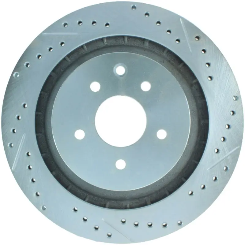 Stoptech Select Sport Slotted & Drilled Rear Brake Rotor For 2008–2013 Infiniti G37 1