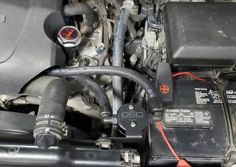 J&L Oil Separator For 2007–2020 Toyota Tundra 5.7L – Driver Side, Black Anodized 2
