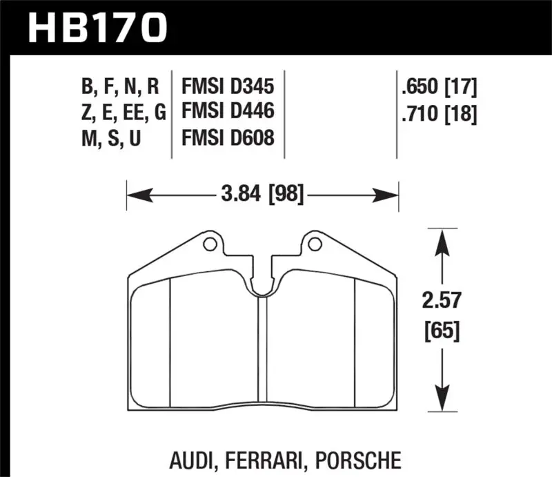 Hawk Performance Brake Pads — Front And Rear Fitment For Ferrari 348 Gtb/Gts (1989–1995), Porsche 911 3.6L (1989–1994), And 911 3.3L (1987–1989) 1