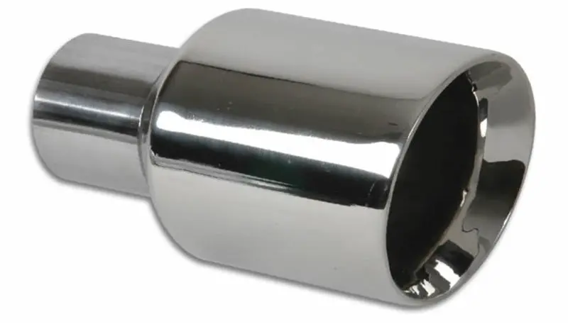 Vibrant Dual-Wall Stainless Steel Exhaust Tip – 3.5" Round, Angle-Cut Beveled Outlet 1