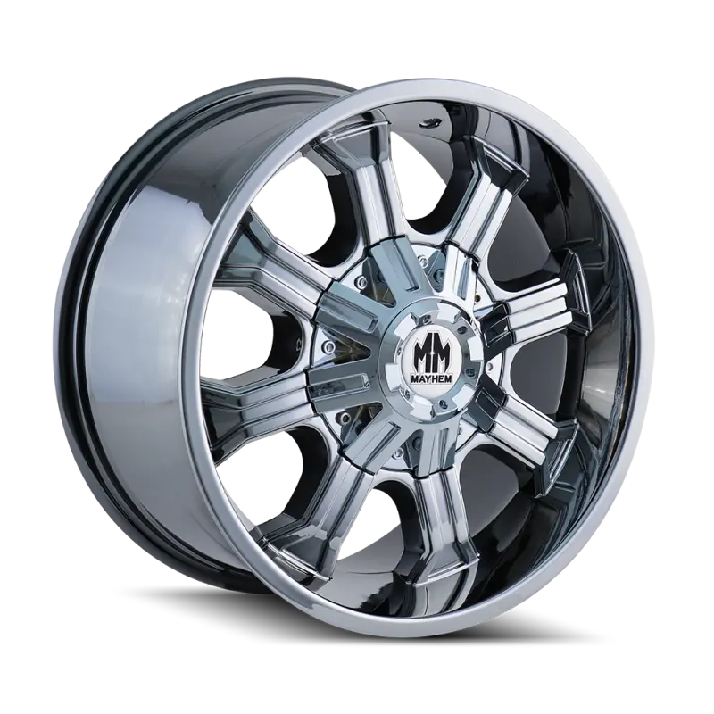 Mayhem Beast Chrome Wheel: 20X9", 5X127Mm Bolt Pattern, 18Mm Offset, 87Mm Hub Bore 1