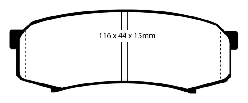 Ebc Yellowstuff High-Performance Rear Brake Pads For Lexus Gx460 (2010 And Newer) 1