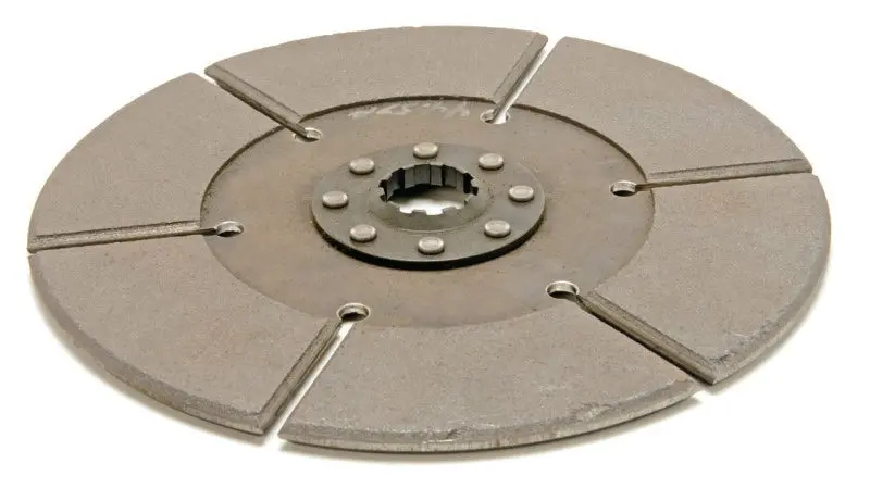 Mcleod Sintered Iron Clutch Disc: 10" X 1-3/8" X 10-Spline, Solid Hub, 16 Rivets, 0.280" Thickness 1