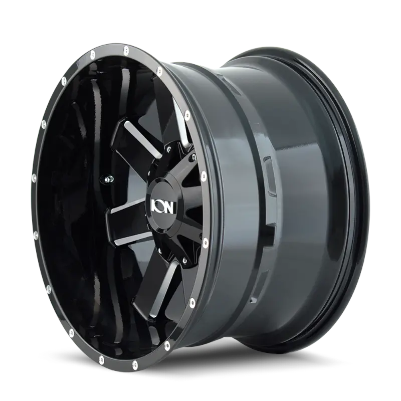 Ion Type 141 Forged Alloy Wheel – 20X12", 8X180 Bolt Pattern, -44Mm Offset, 124.1Mm Hub Bore, Gloss Black W/ Milled Face 2