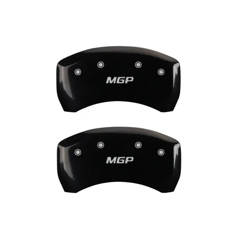 Mgp Engraved Rear Caliper Cover Set – Black Finish With Silver Accents 1