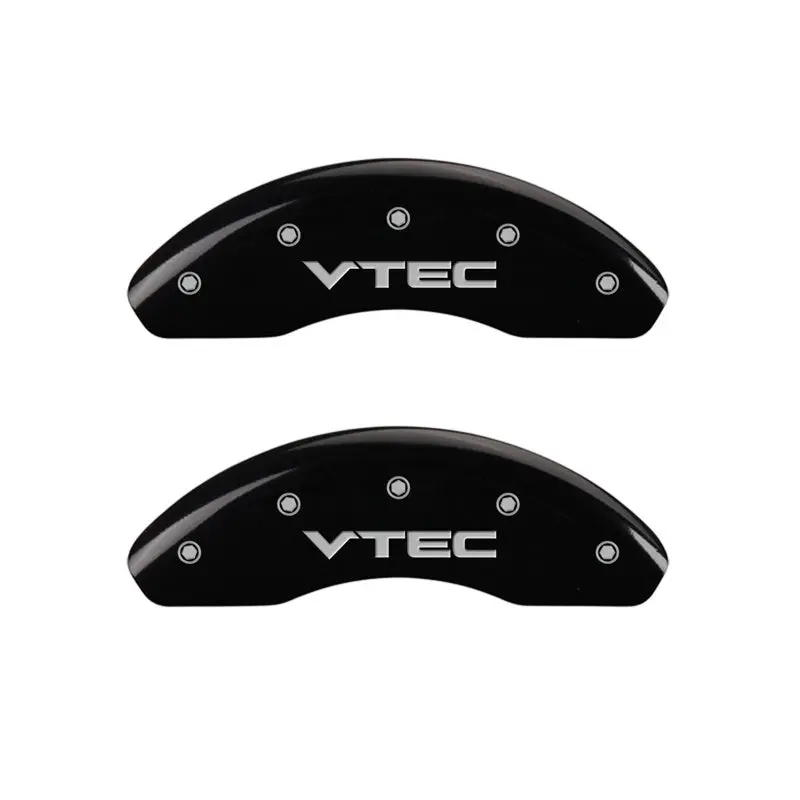 Mgp Engraved Front Caliper Covers – Vtec Design In Black With Silver Accent 1