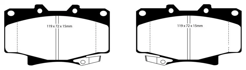 Ebc Greenstuff Front Brake Pads For 1996–1997 Lexus Lx450 1