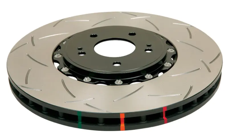 Dba 5000 Series Two-Piece Rear Brake Rotors With Black Hat — Slotted Design For 2015+ Ford Mustang (2.3L Ecoboost & 5.0L V8) 1