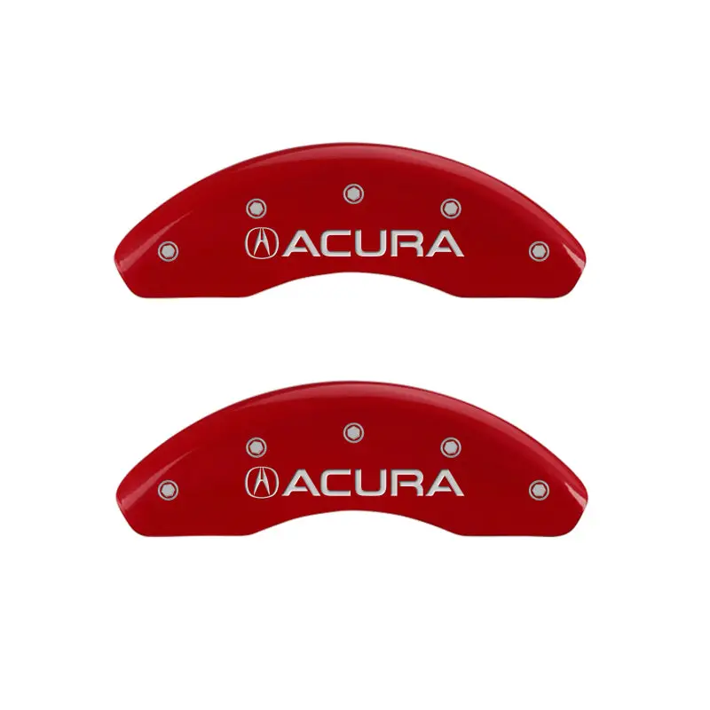 Mgp Engraved Front & Rear Brake Caliper Covers For Acura Rsx – Red Finish With Silver Accent 1