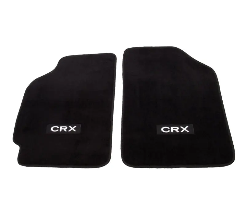 Nrg Custom Floor Mats – Vinyl-Backed, Crx-Branded Design For 1988–1991 Honda Civic Hatchback (2-Piece Set) 1