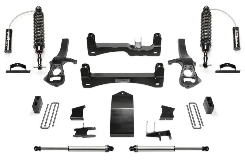 Fabtech 4-Inch Performance Lift System For 2019–2020 Gm K1500 Trail Boss / At4 4Wd W/ 2.5" Reservoir Coilovers & Rear Dual-Adjustable Shocks 1