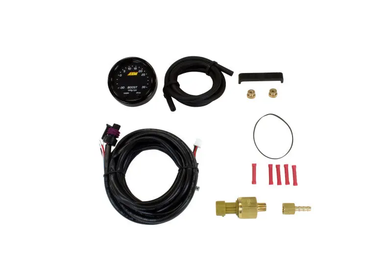 Aem X-Series Dual-Range Boost/Vacuum Gauge — -30 Inhg To 35 Psi 1