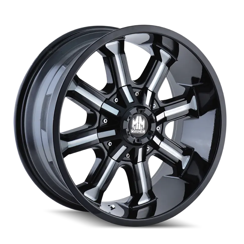 Mayhem Beast 18X9-Inch Performance Wheel – 6X135 Bolt Pattern, -12Mm Offset, 106Mm Hub Bore, Black With Cnc-Milled Spokes 1